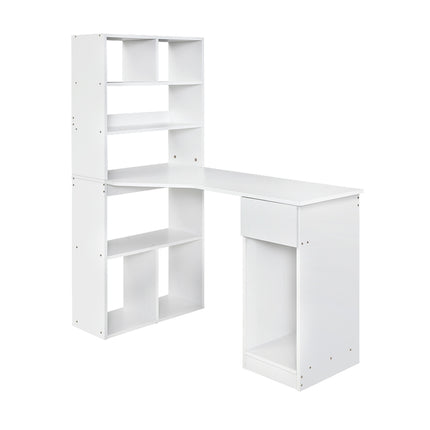 Artiss Computer Desk Bookshelf Drawer Cabinet White 120CM.