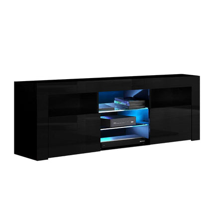 Artiss Entertainment Unit TV Cabinet LED 160cm Black Bobi.