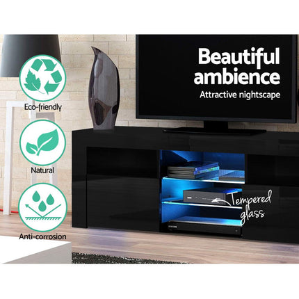 Artiss Entertainment Unit TV Cabinet LED 160cm Black Bobi.