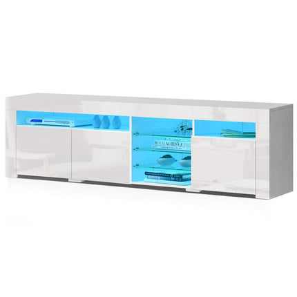 Artiss Entertainment Unit TV Cabinet LED 180cm White Bobi.