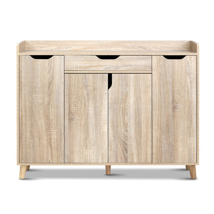 Artiss Shoe Rack Cabinet 26 Pairs Adjustable Pine Cissy.