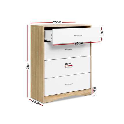 Artiss 4 Chest of Drawers - BURL.