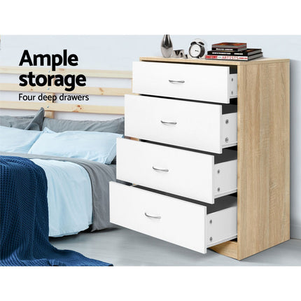 Artiss 4 Chest of Drawers - BURL.