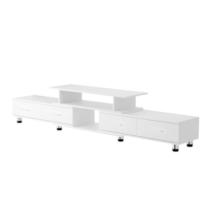 Artiss TV Cabinet Entertainment Unit Extendable 160CM To 220CM White.