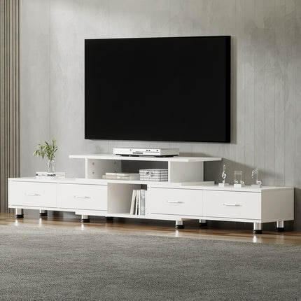 Artiss TV Cabinet Entertainment Unit Extendable 160CM To 220CM White.