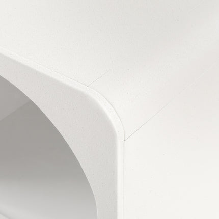 Artiss Bedside Table Shelves Side End Table Storage Nightstand White ARCHED.