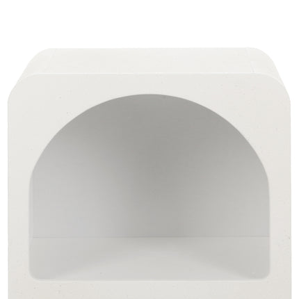 Artiss Bedside Table Shelves Side End Table Storage Nightstand White ARCHED.