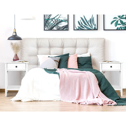 Artiss Bedside Table 1 Drawer with Shelf - BOWIE White.