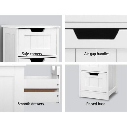 Artiss 4 Chest of Drawers - LEESA White.