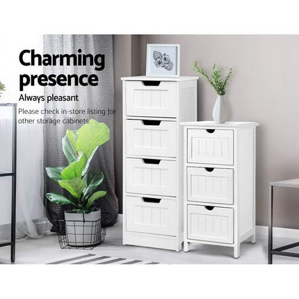 Artiss 4 Chest of Drawers - LEESA White.