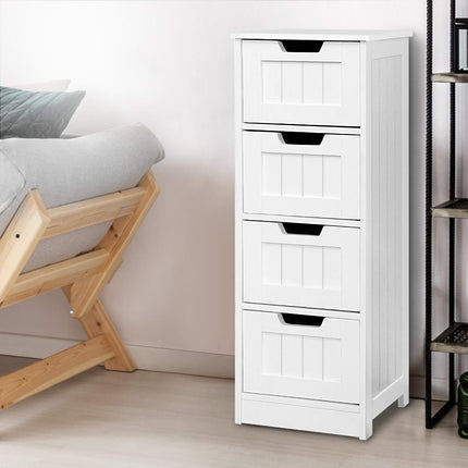 Artiss 4 Chest of Drawers - LEESA White.