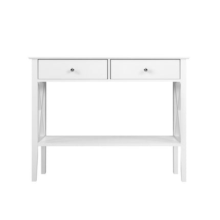 Artiss Console Table 2 Drawers 100CM White Chole.