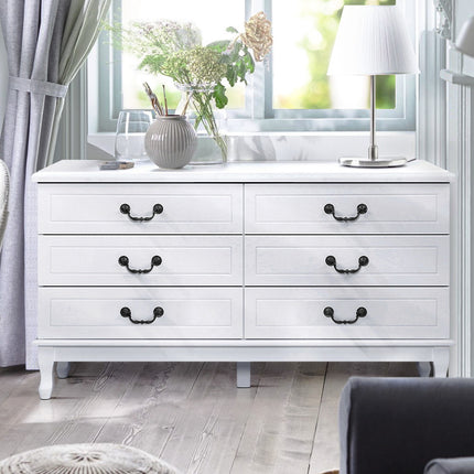 Artiss 6 Chest of Drawers - KUBI White.