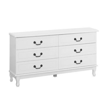 Artiss 6 Chest of Drawers - KUBI White.