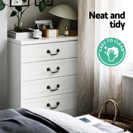 Artiss Buffet Sideboard 4 Doors - BERNE White.