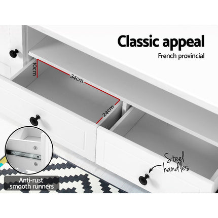 Artiss TV Cabinet Entertainment Unit 160cm White Kubi.