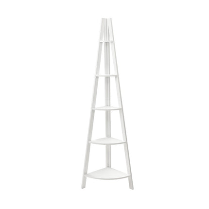 Artiss Bookshelf Corner Shelf 5 Tiers - CANE White.