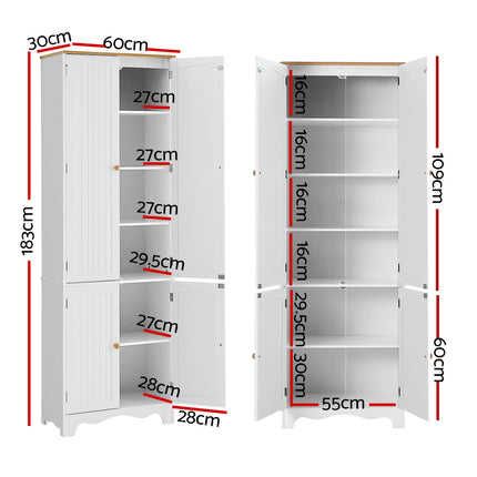 Artiss Buffet Sideboard 4 Doors - BERNE White.