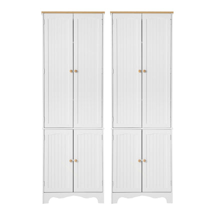 Artiss 2x Buffet Sideboard Pantry Cabinet Cupboard 6-Tiers Storage Shelves BERNE