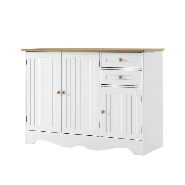 Artiss Buffet Sideboard 3 Doors - BERNE White.