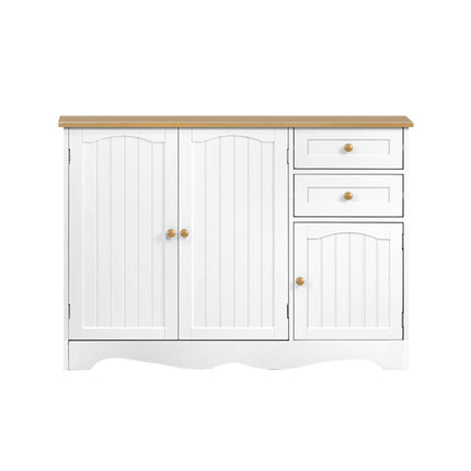 Artiss Buffet Sideboard 3 Doors - BERNE White.