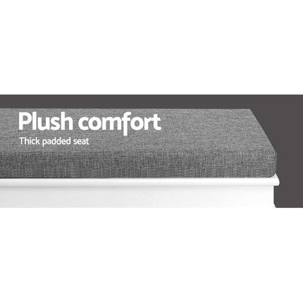 Artiss Shoe Rack Cabinet Bench 8 Pairs White.