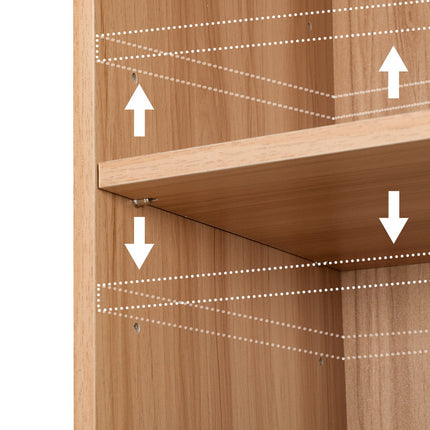 Artiss Bookshelf 5 Tiers MILO Pine.