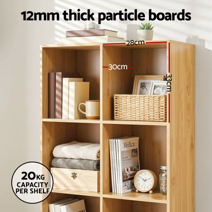 Artiss Bookshelf Bookcase 4 Tiers LEOR Pine.
