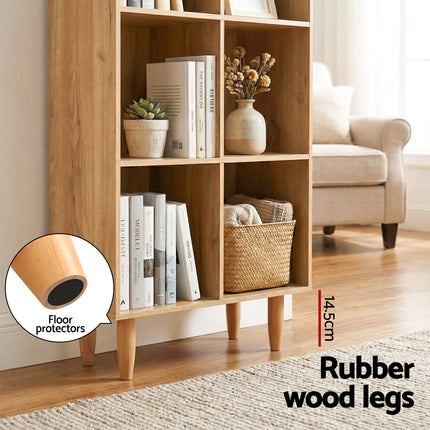 Artiss Bookshelf Bookcase 4 Tiers LEOR Pine.