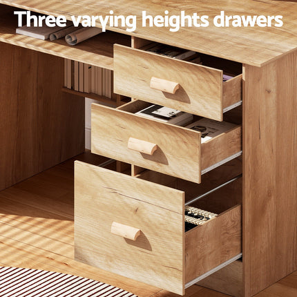 Artiss Computer Desk Office Study Desks Table Shelf Drawer.
