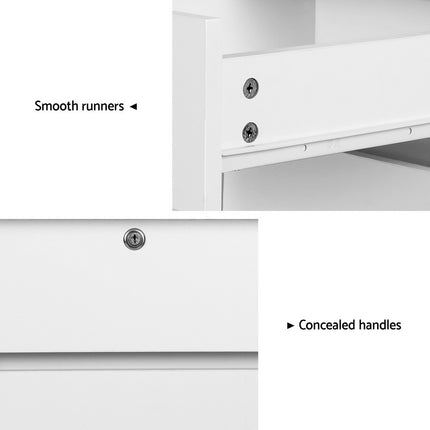 Artiss Computer Desk Office Study Desks Table Drawer Bookshelf Cabinet.