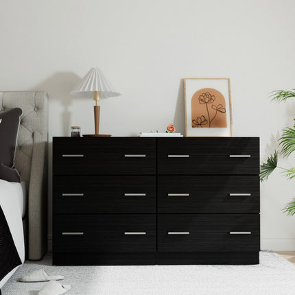 Artiss 6 Chest of Drawers - VEDA Black.