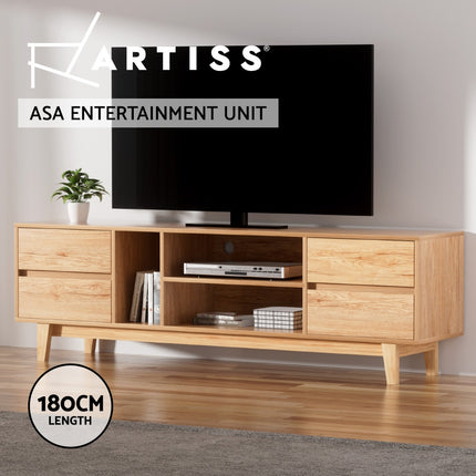 Artiss Entertainment Unit Stand TV Cabinet Storage Drawer Shelf 180cm Wooden.