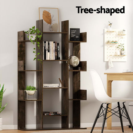 Artiss Tree-Shaped Bookshelf ROMI Walnut.