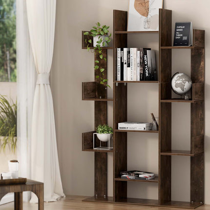 Artiss Tree-Shaped Bookshelf ROMI Walnut.
