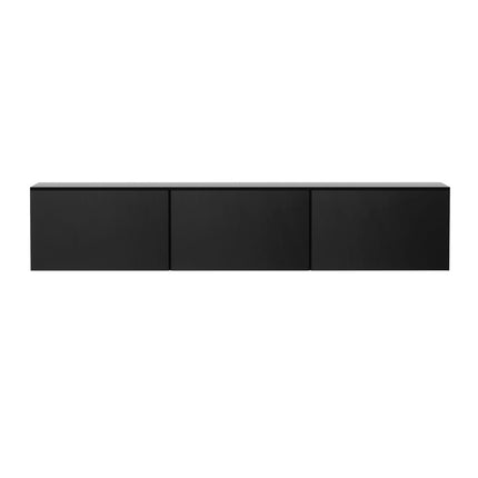 Artiss Floating Entertainment Unit TV Cabinet High Glossy Black 3 Cabinets 200CM.