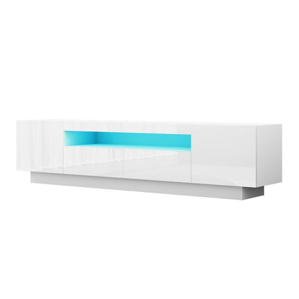 Artiss TV Unit Entertainment Unit Storage Drawer RGB LED 180cm White.