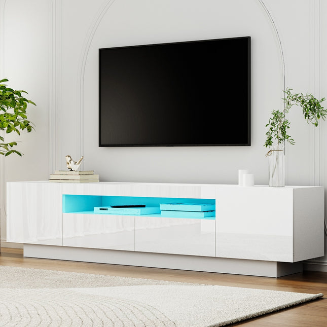 Artiss TV Unit Entertainment Unit Storage Drawer RGB LED 180cm White.