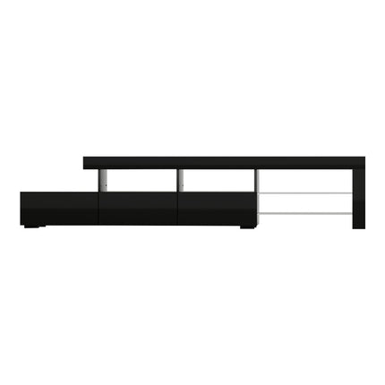 Artiss Entertainment Unit TV Cabinet LED 215cm Black Caya.
