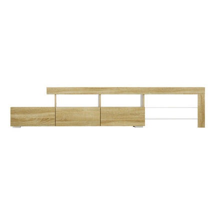 Artiss Entertainment Unit TV Cabinet LED 215cm Pine Caya.