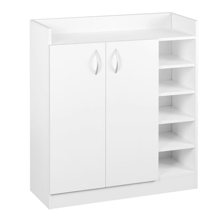 Artiss Shoe Rack Cabinet 21 Pairs Adjustable Shelves White Clair.