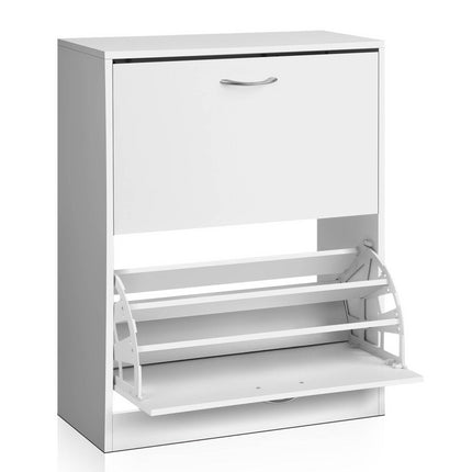 Artiss Shoe Rack Cabinet Adjustable Shelves 24 Pairs White Iris.