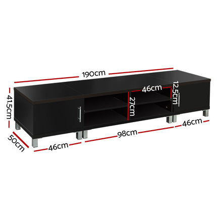 Artiss TV Cabinet Entertainment Unit 190cm Black Danson.