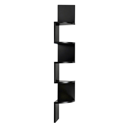 Artiss Wall Shelf Bookshelf Corner Floating 5-Tier Black.