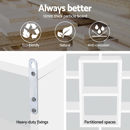 Artiss Floating Wall Shelves Bookshelf White.