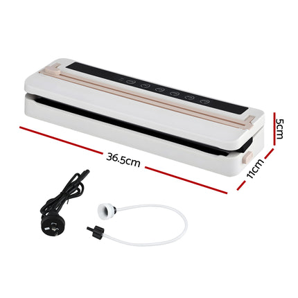 Devanti Food Vacuum Sealer Machine Fresh Storage Auto Seal Slide Cutter 6 Modes White.