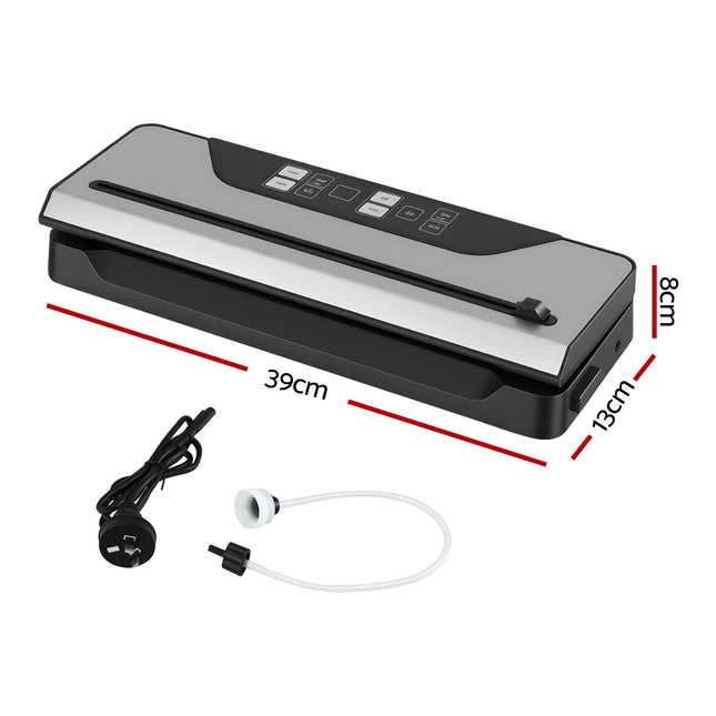 Devanti Food Vacuum Sealer Machine Auto Seal Slide Cutter 9 Modes Marinate Black.