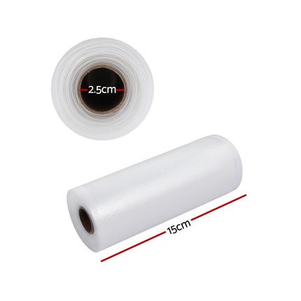 2 Rolls Food Vacuum Sealer Bags Storage Saver Heat Sealing Bag Pack 15CMX6M.