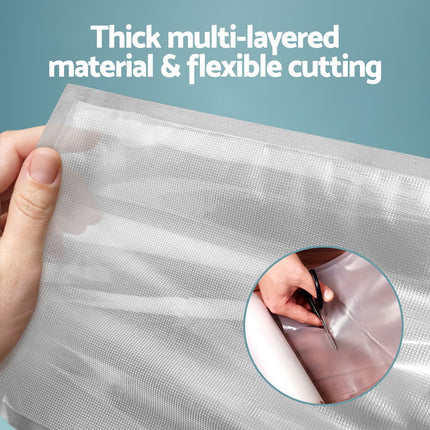 2 Rolls Food Vacuum Sealer Bags Storage Saver Heat Sealing Bag Pack 15CMX6M.