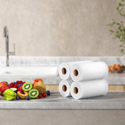 4 Rolls Food Vacuum Sealer Bags Storage Saver Heat Sealing Bag Pack 15CMX6M.